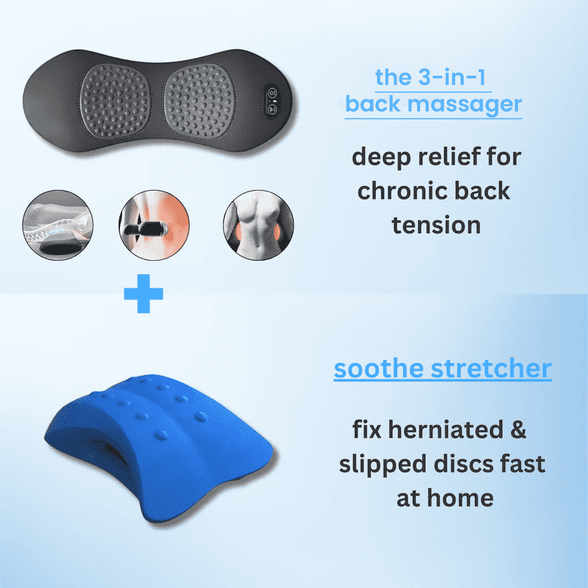 3-1 Heated Back Massager For Back Pain Relief